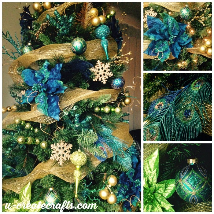 DIY Peacock Christmas Tree