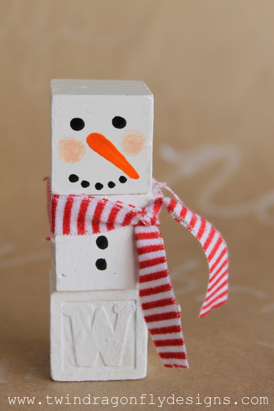 Alphabet Block Snowman Tutorial - U Create