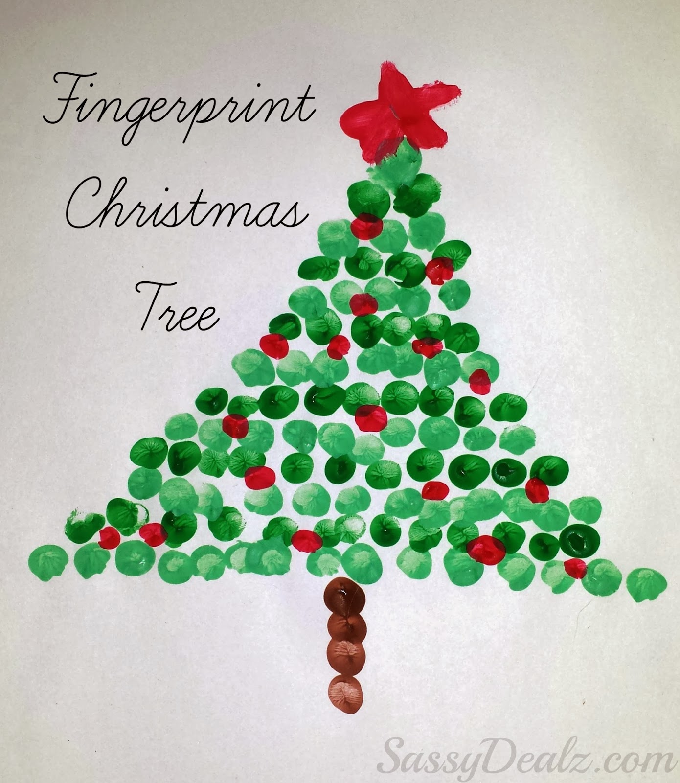 Christmas Fingerprint Crafts U Create