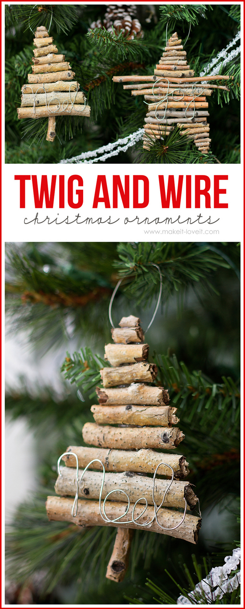 Twig and Wire Christmas Ornaments U Create