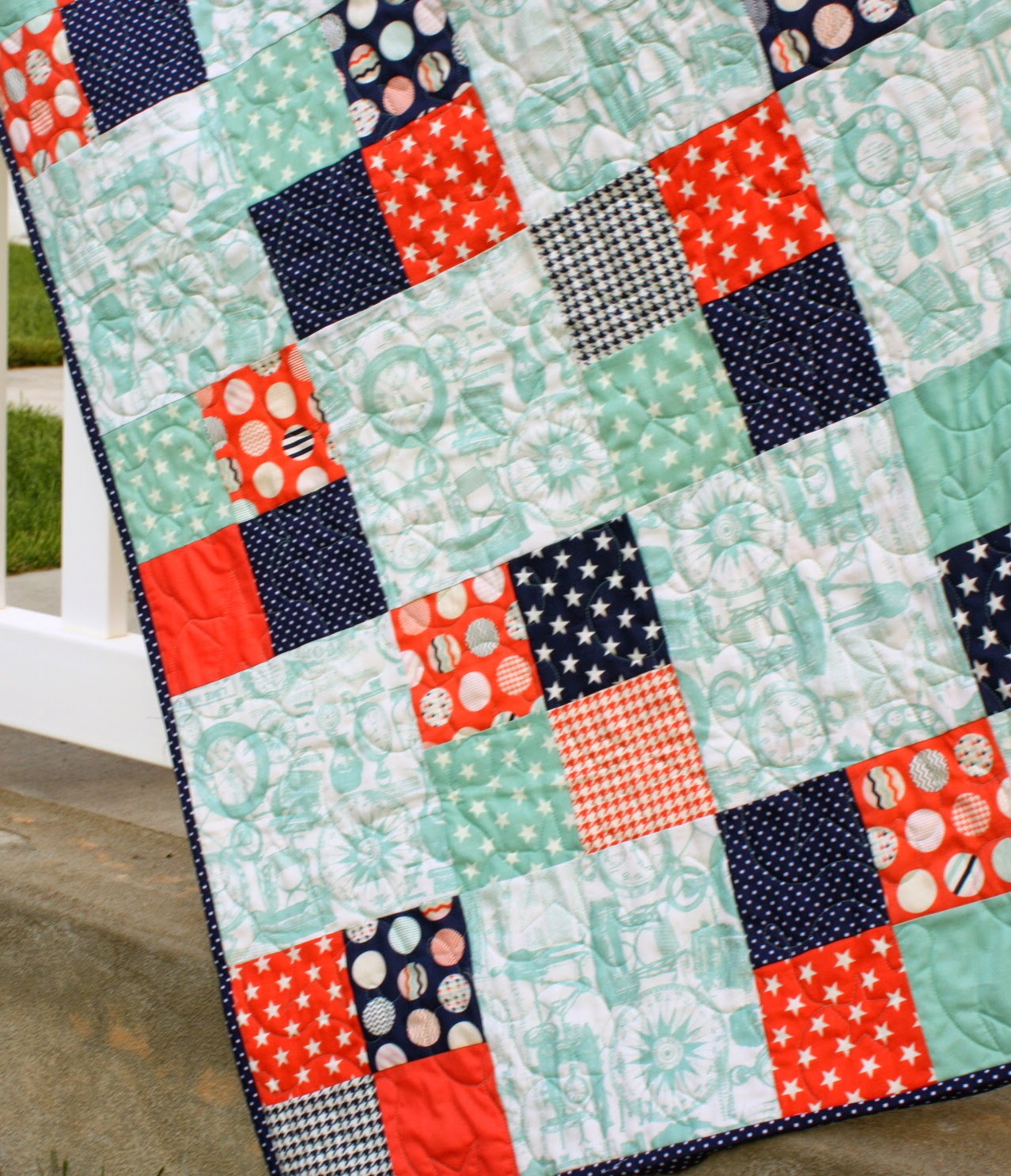 Free Quilt Patterns Using 4 Fabrics Quilt Simple Patch Four Baby Quilts