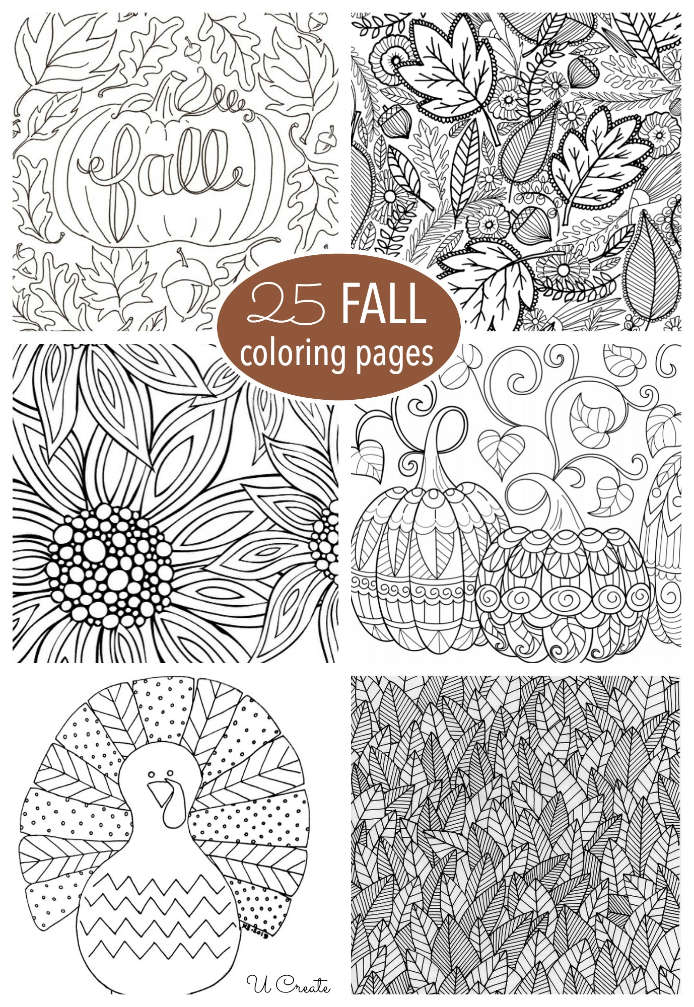 Free Fall Adult Coloring Pages - U Create