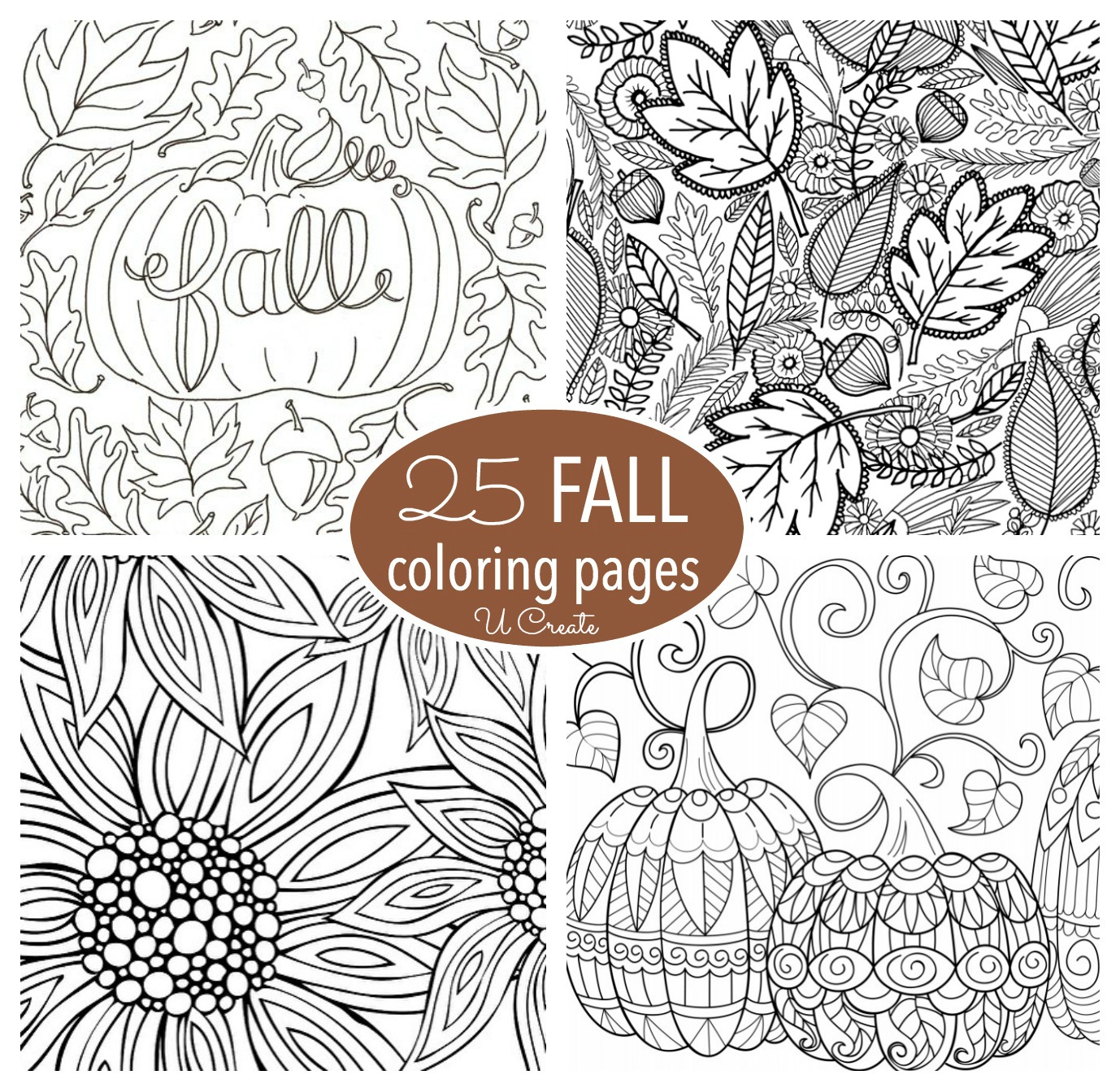 Free Fall Adult Coloring Pages - U Create