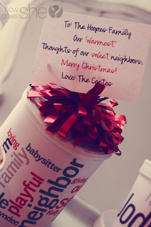 How to make a personalized hot chocolate gift by How Does She