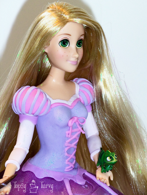 Princess Rapunzel barbie birthday cake tutorial close up