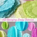 Learn how to dye gorgeous doilies and turn them into 3D party decor by Lisa Storms