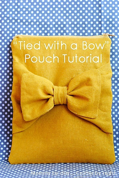 tied with a bow pouch tutorial