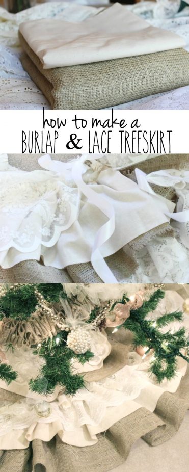 How to Make a Burlap and Lace Treeskirt