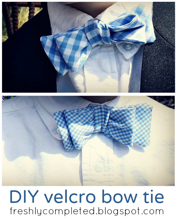 DIY Velcro Bow Tie by Freshly Completed