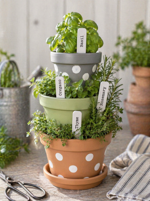 DIY Mini Stacked Herb Planter Tower - U Create