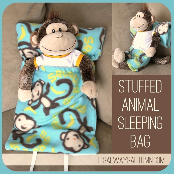 stuffed animal sleeping bag