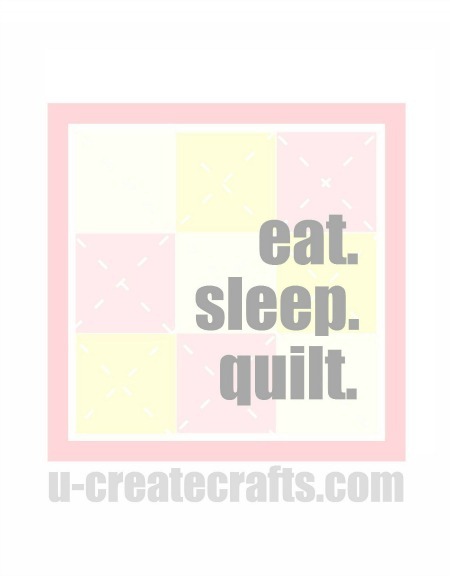 Eat. Sleep. Quilt. {pink version}