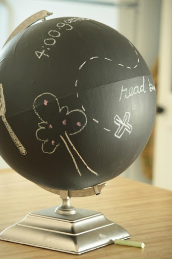 diy chalkboard paint globe