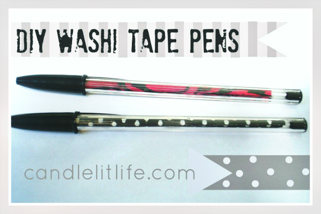 DIY Washi Tape Pens by Candlelit Life