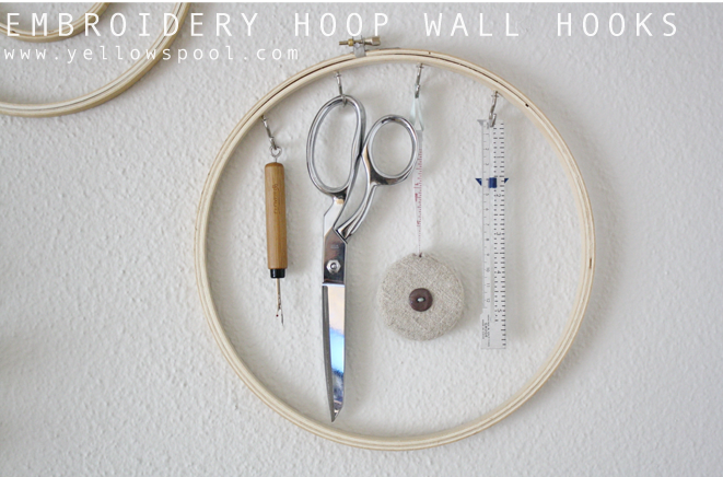 DIY Embroidery Hoop Wall Hooks