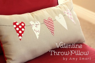 Valentine Throw Pillow Tutorial by Amy Smart