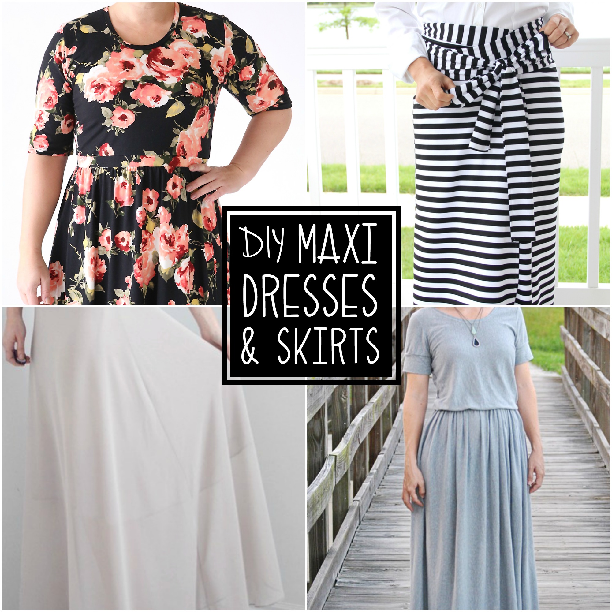 TONS of gorgeous maxi dresses and skirt tutorials! 