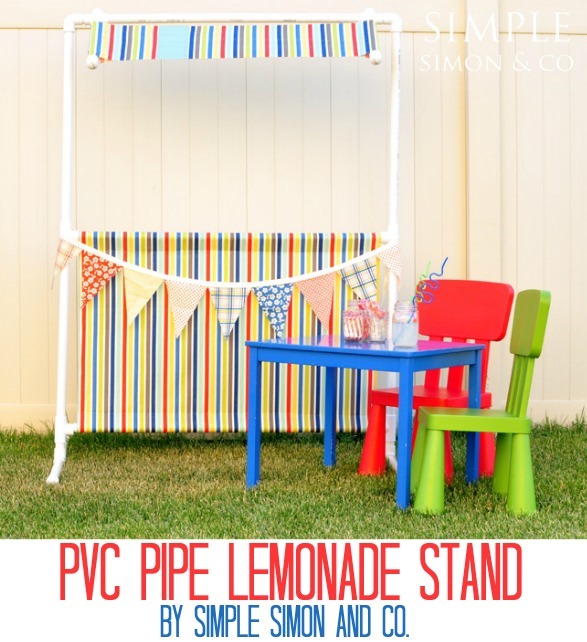 PVC Pipe Lemonade Stand that can turn into a Puppet Theater, too!