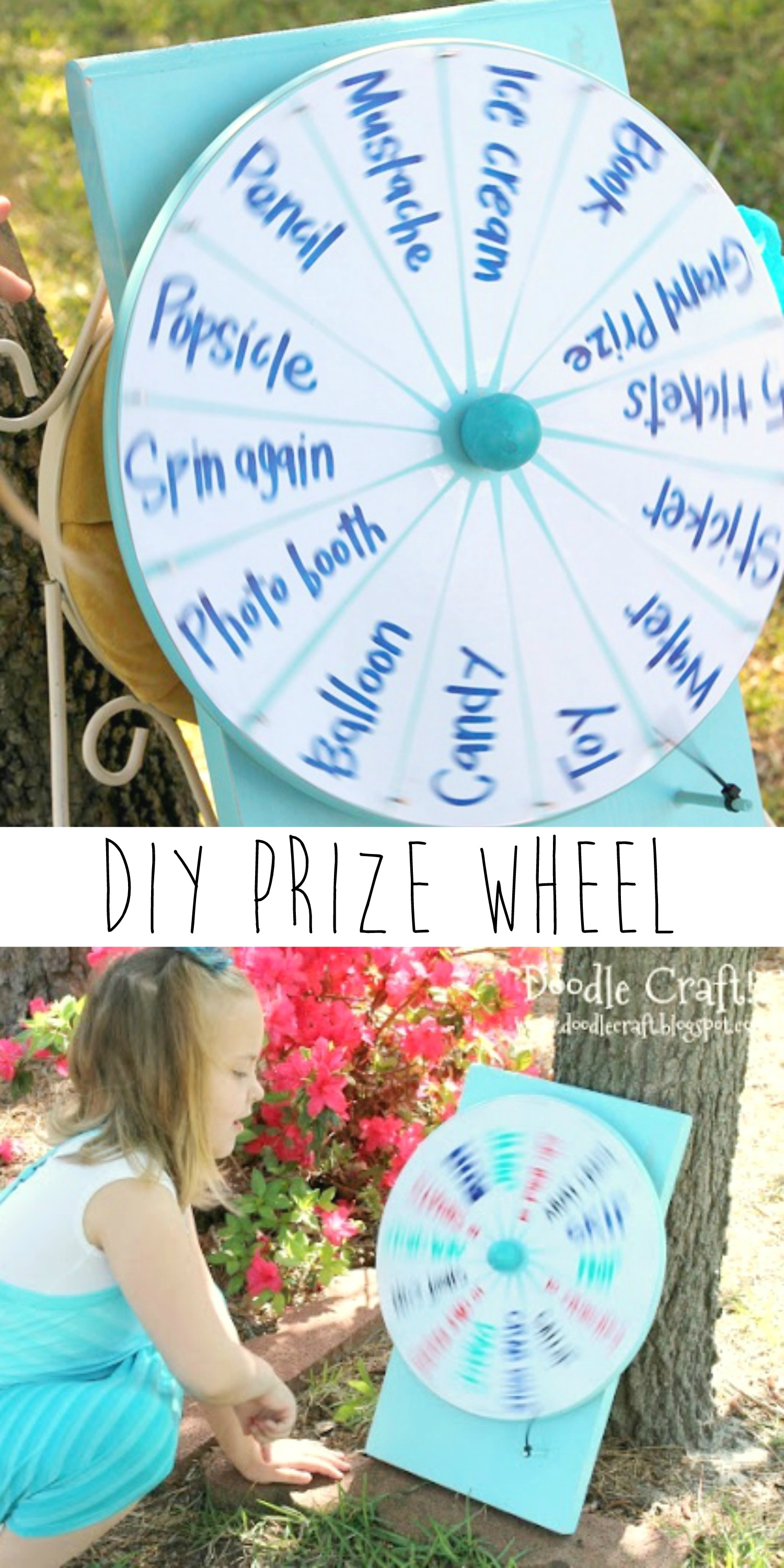Prize Wheel Tutorial using 5 dollar lazy susan from IKEA! by doodle craft