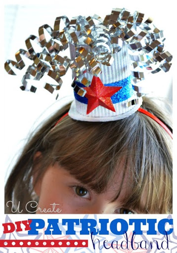 DIY Patriotic Headband at u-createcrafts.com