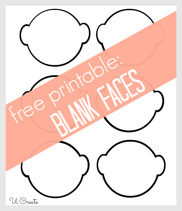 One sheet of paper = hours of imagination play! Free Printable: Blank Faces