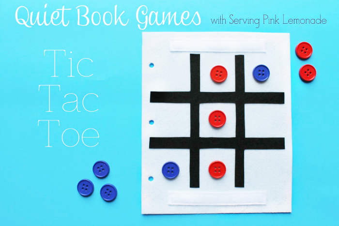 Free Tic Tac Toe Quiet Book Template by Serving Pink Lemonade