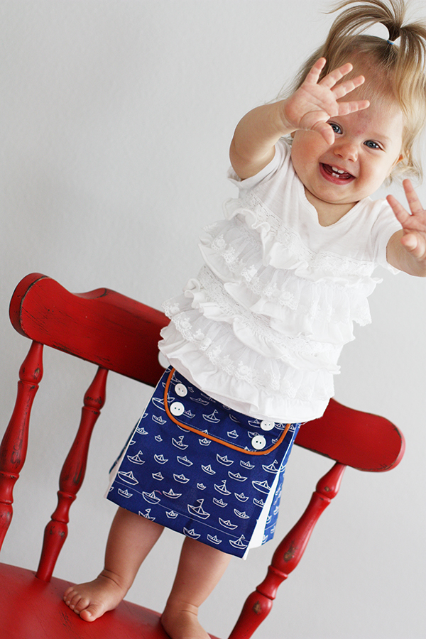 Baby Sailor Skirt Free Pattern by sew much ado