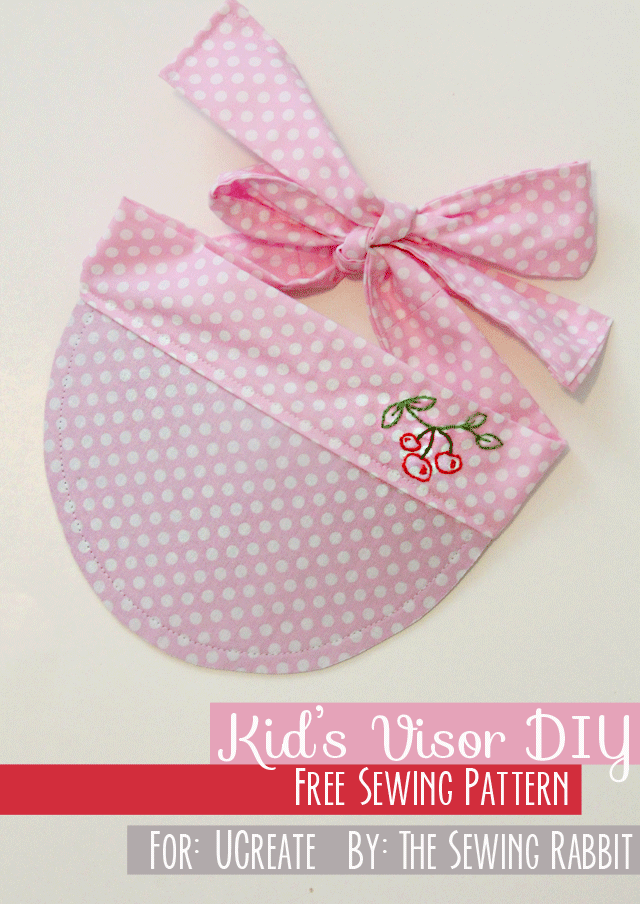 Kid's Visor DIY Free Sewing Pattern by The Sewing Rabbit