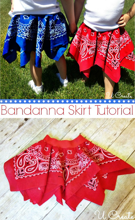 Bandanna Circle Skirt Tutorial by U Create