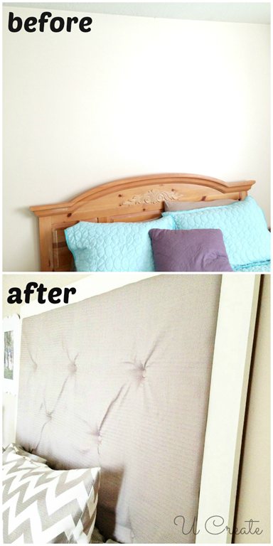 Before and After - DIY Headboard