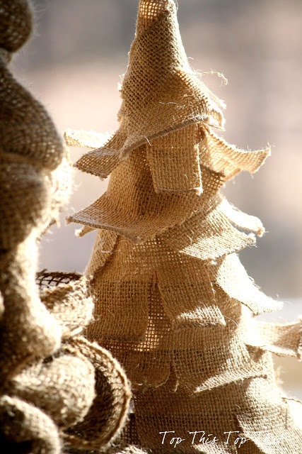 DIY Burlap Christmas Trees by Top This Top That