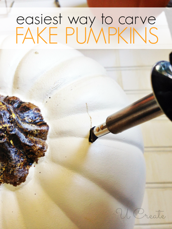 Easiest way to carve fake pumpkins!
