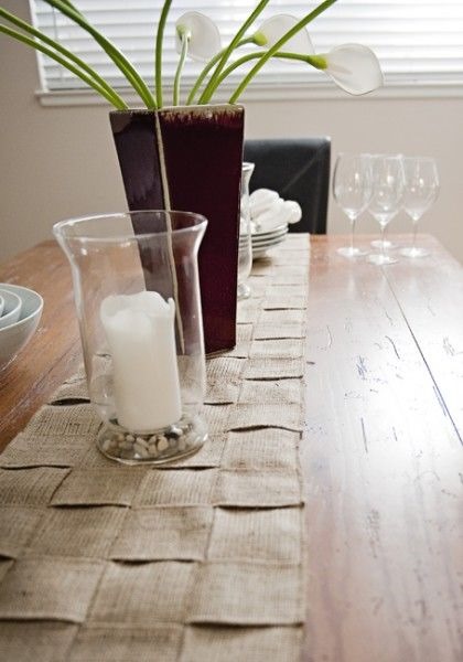 Woven Burlap Table Runner Tutorial by Fab You Bliss