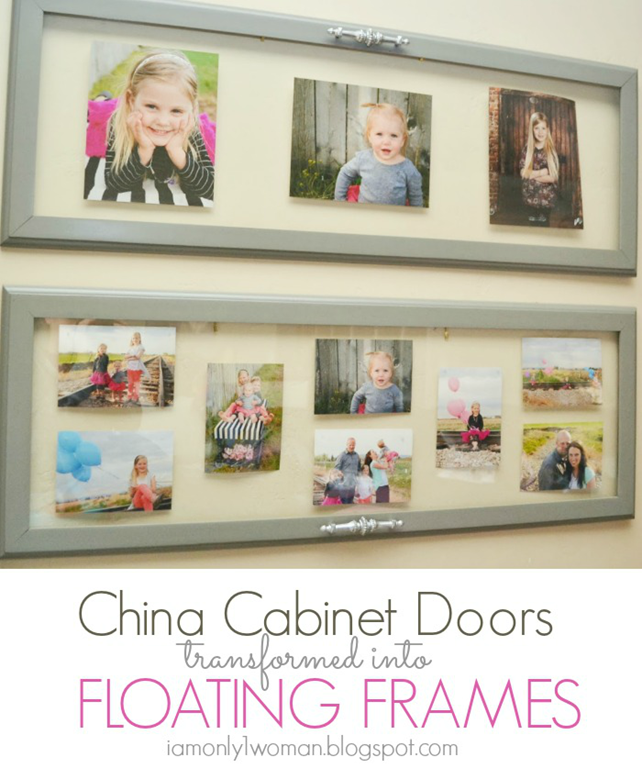 DIY China Cabinet Frames by I Am Only 1 Woman