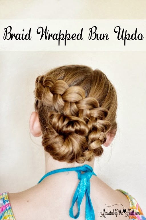 Braid Wrapped Bun Hair Tutorial by Measured by the Heart