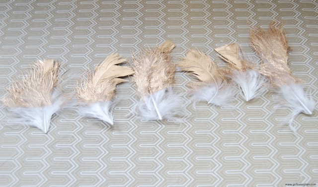 Gold Dipped Feather DIY Ornament by Girl Loves Glam
