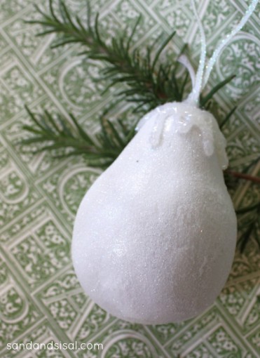 Frosted Pear Ornament Tutorial by Sand and Sisal