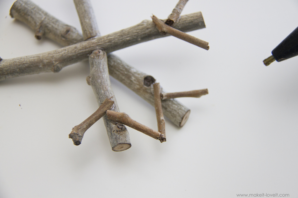 How to Make a Twig Snowflake Ornament by Make It and Love It
