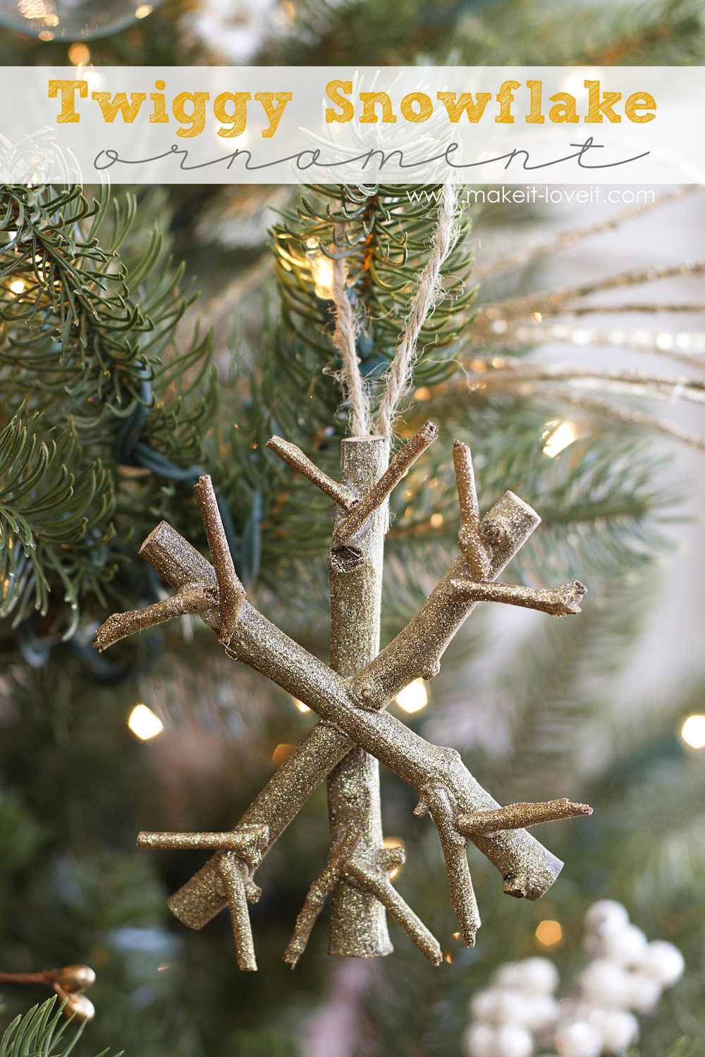 Twiggy Snowflake Ornament by Make It and Love It