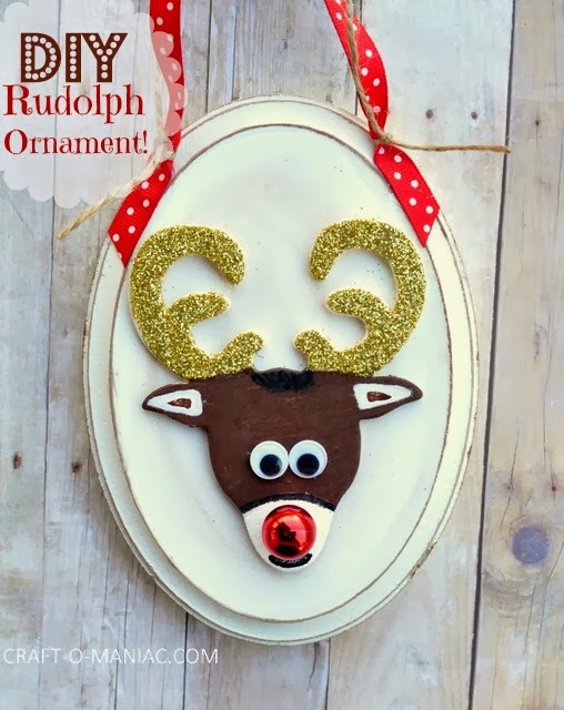 DIY Rudolph Ornament by Craft-O-Maniac