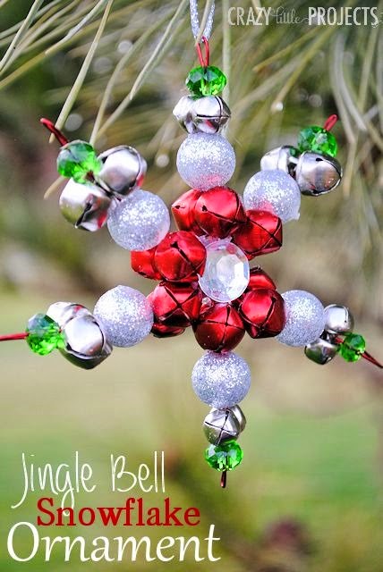 Jingle Bell Snowflake Ornament by Crazy Little Projects