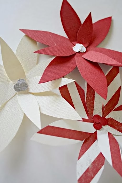 DIY Paper Poinsettias by Thrifty Decor Chick
