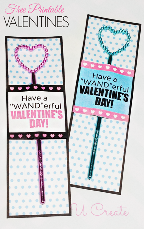 Valentine Printable Week at U Create - Have a "Wanderful" Valentine's Day!
