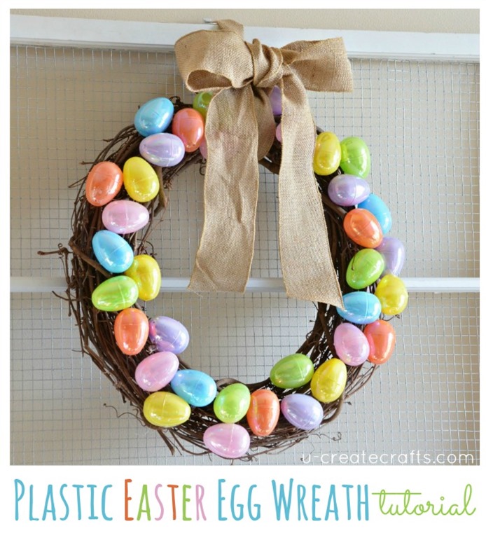 Plastic Easter Egg Wreath Tutorial - UCreate
