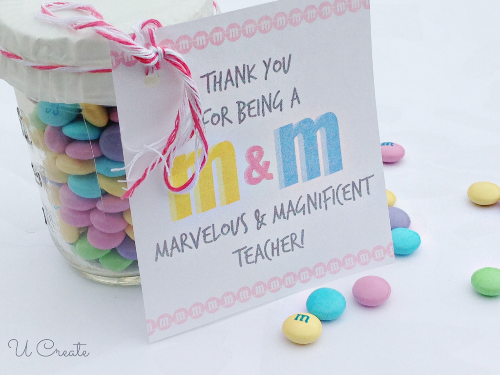 M&m Teacher Appreciation Tag Free Printable