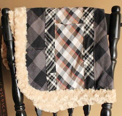 Plaid Baby Boy Blanket Tutorial by This Mama Makes Stuff - TONS of baby blanket tutorials!