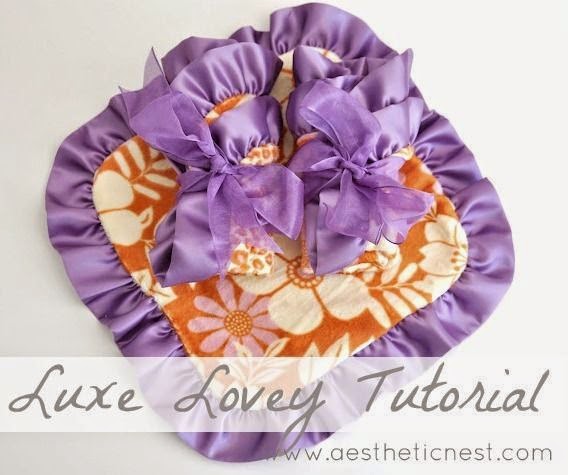 Baby Lovey Blanket Tutorial by Aesthetic Nest - TONS of baby blanket tutorials!