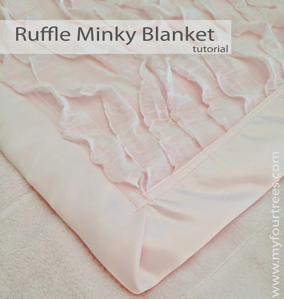 Ruffle Fabric Baby Blanket Tutorial by My Four Trees - TONS of baby blanket tutorials!