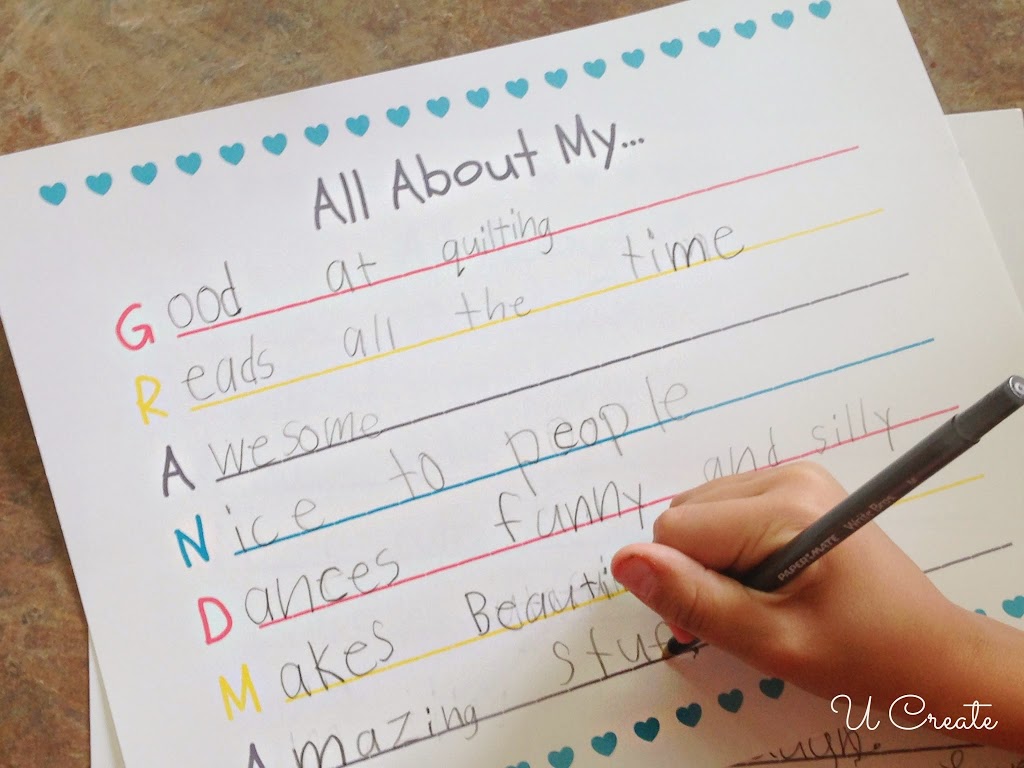 Mother's Day Printables (and Grandma, too)! Fun to see the answers the kids come up with!
