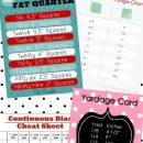 Cheat Sheets for the Quilter